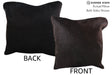 Solid Black 20"x20" Brazilian Cowhide Pillow #76580 by Hudson Hides