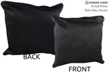 Solid Black 20"x20" Brazilian Cowhide Pillow #76587 by Hudson Hides