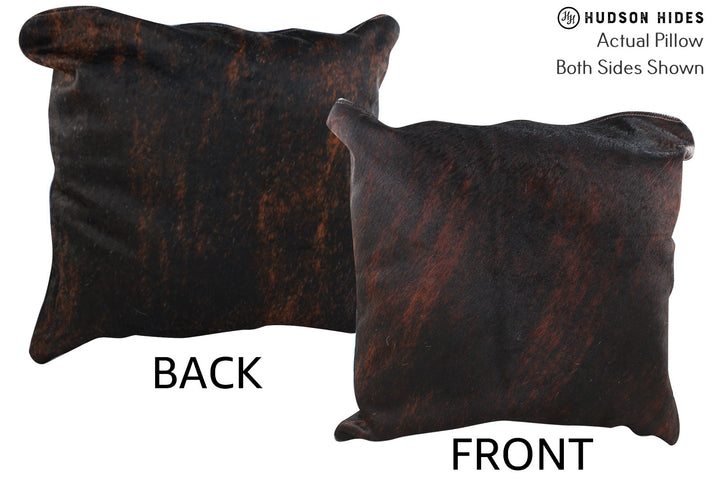 Dark Brindle 20"x20" Brazilian Cowhide Pillow #76599 by Hudson Hides