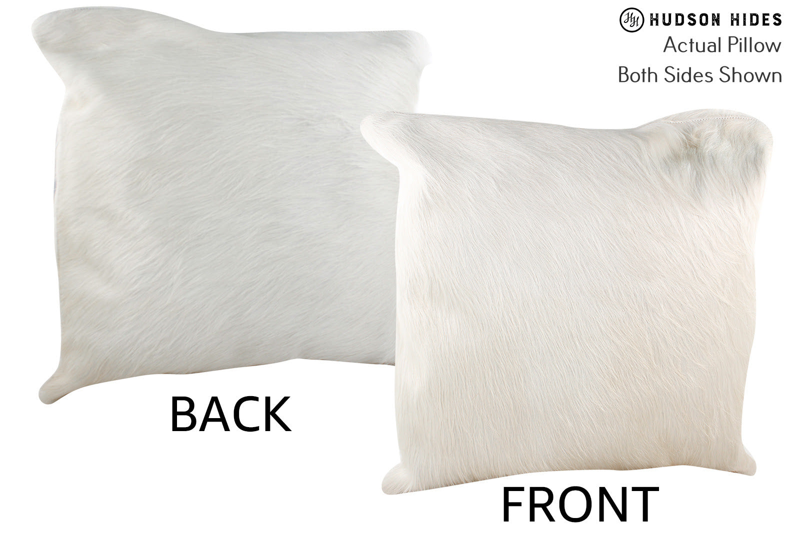 Solid White Cowhide Pillow #76612
