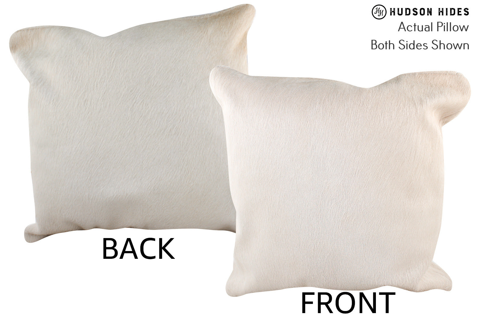 Solid White Cowhide Pillow #76615