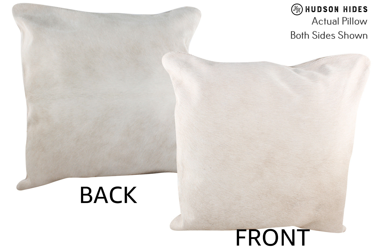 Solid White Cowhide Pillow #76619