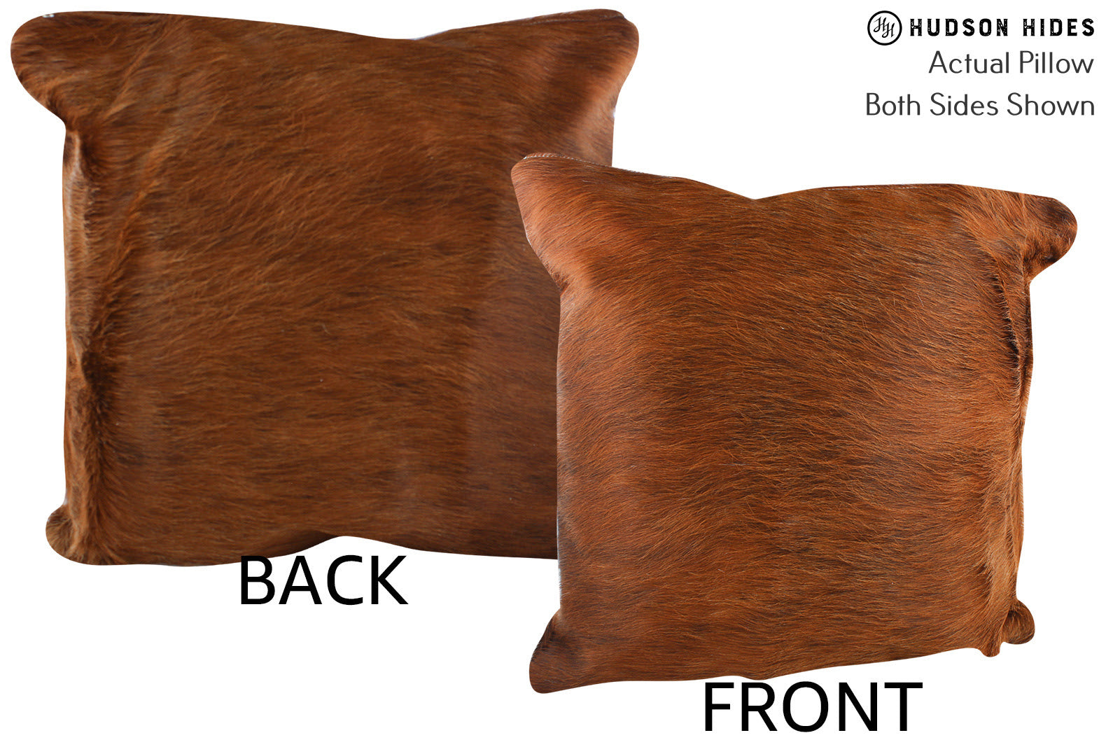 Solid Brown Cowhide Pillow #76627