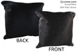 Solid Black 20"x20" Brazilian Cowhide Pillow #76631 by Hudson Hides