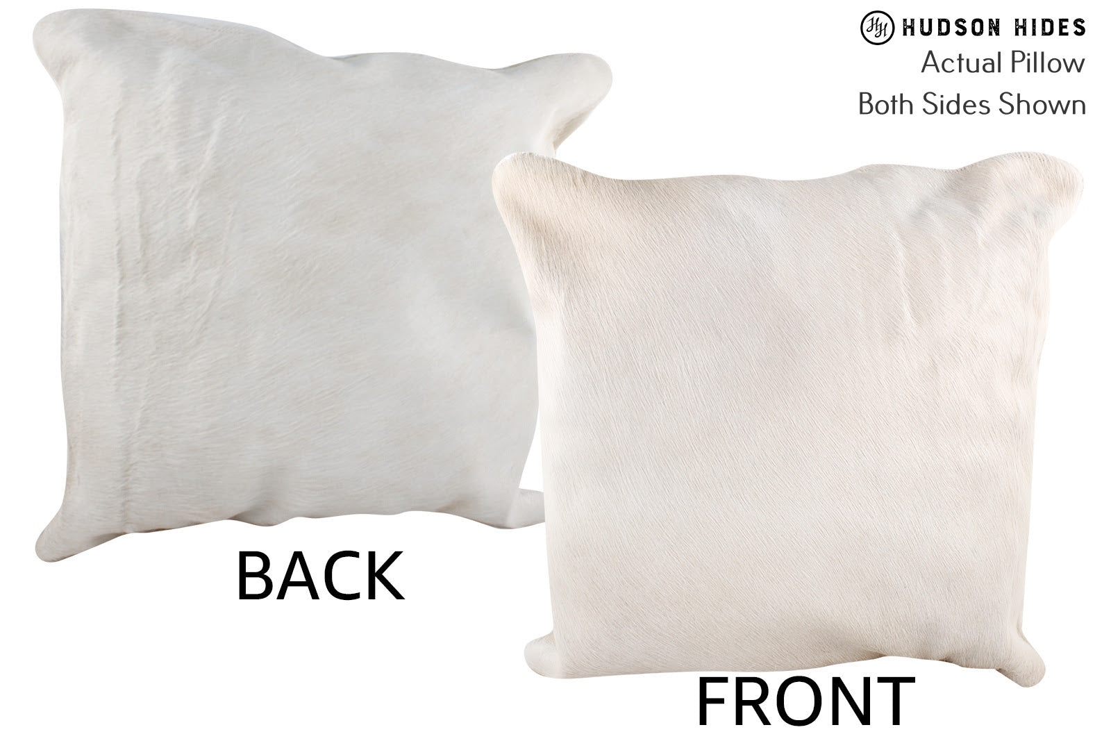 Solid White Cowhide Pillow #76639