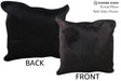 Solid Black 20"x20" Brazilian Cowhide Pillow #76642 by Hudson Hides