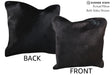 Solid Black 20"x20" Brazilian Cowhide Pillow #76648 by Hudson Hides