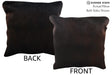 Solid Black 20"x20" Brazilian Cowhide Pillow #76654 by Hudson Hides