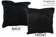 Solid Black 20"x20" Brazilian Cowhide Pillow #76660 by Hudson Hides
