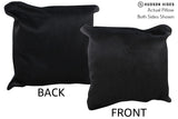 Solid Black 20"x20" Brazilian Cowhide Pillow #76665 by Hudson Hides