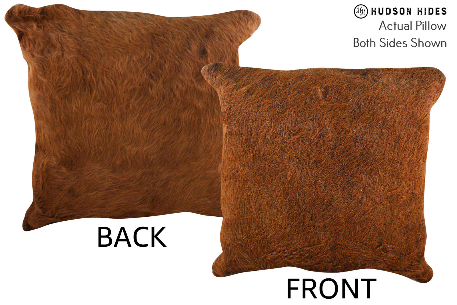 Solid Brown Cowhide Pillow #76666