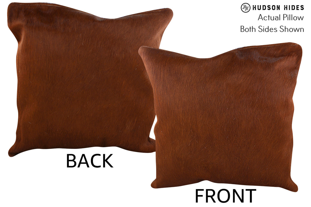Solid Brown Pillow 20"x20"#76670 by Hudson Hides