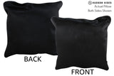 Solid Black 20"x20" Brazilian Cowhide Pillow #76692 by Hudson Hides