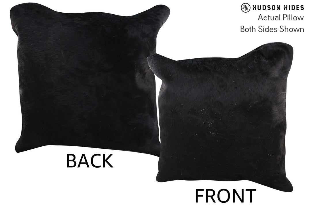 Solid Black Pillow 20"x20"#76712 by Hudson Hides