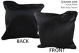 Solid Black 20"x20" Brazilian Cowhide Pillow #76744 by Hudson Hides