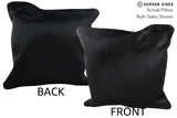 Solid Black 20"x20" Brazilian Cowhide Pillow #76744 by Hudson Hides