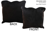 Solid Black 20"x20" Brazilian Cowhide Pillow #76753 by Hudson Hides