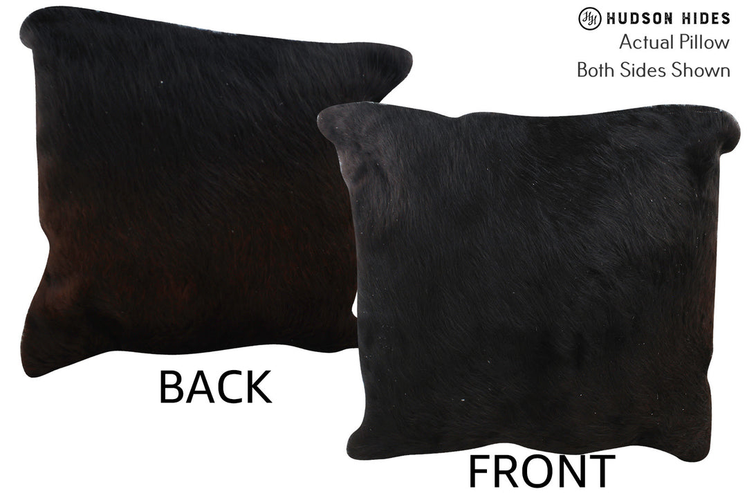 Solid Black Pillow 20"x20"#76755 by Hudson Hides
