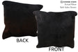 Solid Black 20"x20" Brazilian Cowhide Pillow #76755 by Hudson Hides