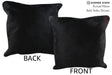 Solid Black 20"x20" Brazilian Cowhide Pillow #76757 by Hudson Hides
