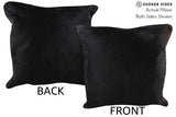 Solid Black 20"x20" Brazilian Cowhide Pillow #76757 by Hudson Hides