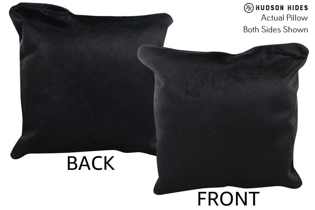 Solid Black Pillow 20"x20"#76764 by Hudson Hides