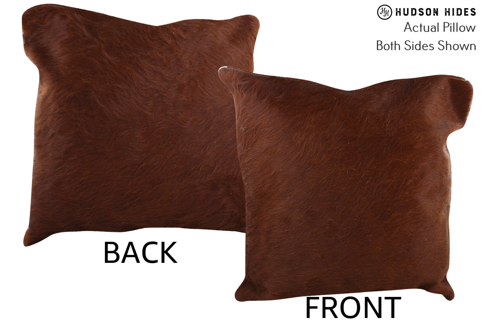 Solid Brown Cowhide Pillow #76769