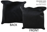 Solid Black 20"x20" Brazilian Cowhide Pillow #76770 by Hudson Hides