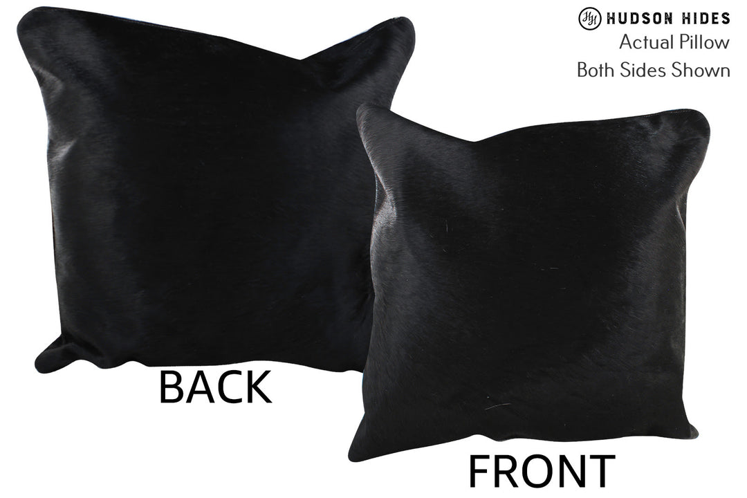 Solid Black Pillow 20"x20"#76774 by Hudson Hides