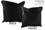 Solid Black 20"x20" Brazilian Cowhide Pillow #76774 by Hudson Hides