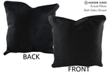 Solid Black 20"x20" Brazilian Cowhide Pillow #76777 by Hudson Hides