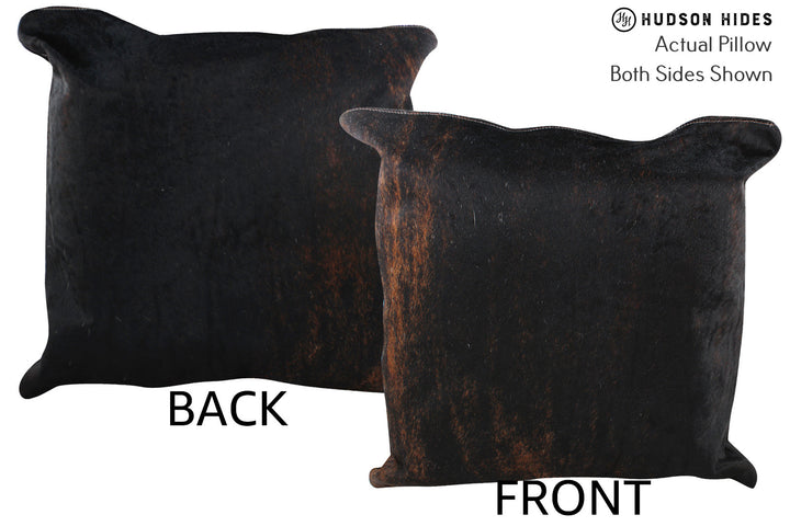Dark Brindle 20"x20" Brazilian Cowhide Pillow #76783 by Hudson Hides