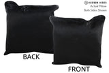 Solid Black 20"x20" Brazilian Cowhide Pillow #76791 by Hudson Hides