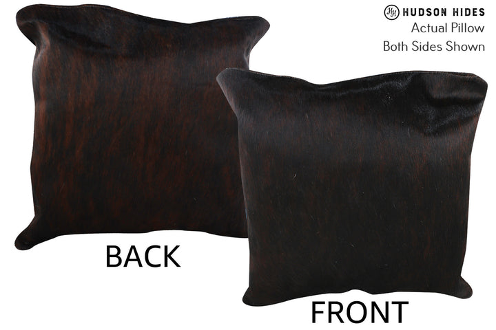 Dark Brindle 20"x20" Brazilian Cowhide Pillow #76838 by Hudson Hides