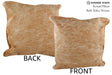 Beige 20"x20" Brazilian Cowhide Pillow #76851 by Hudson Hides
