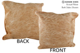 Beige 20"x20" Brazilian Cowhide Pillow #76851 by Hudson Hides