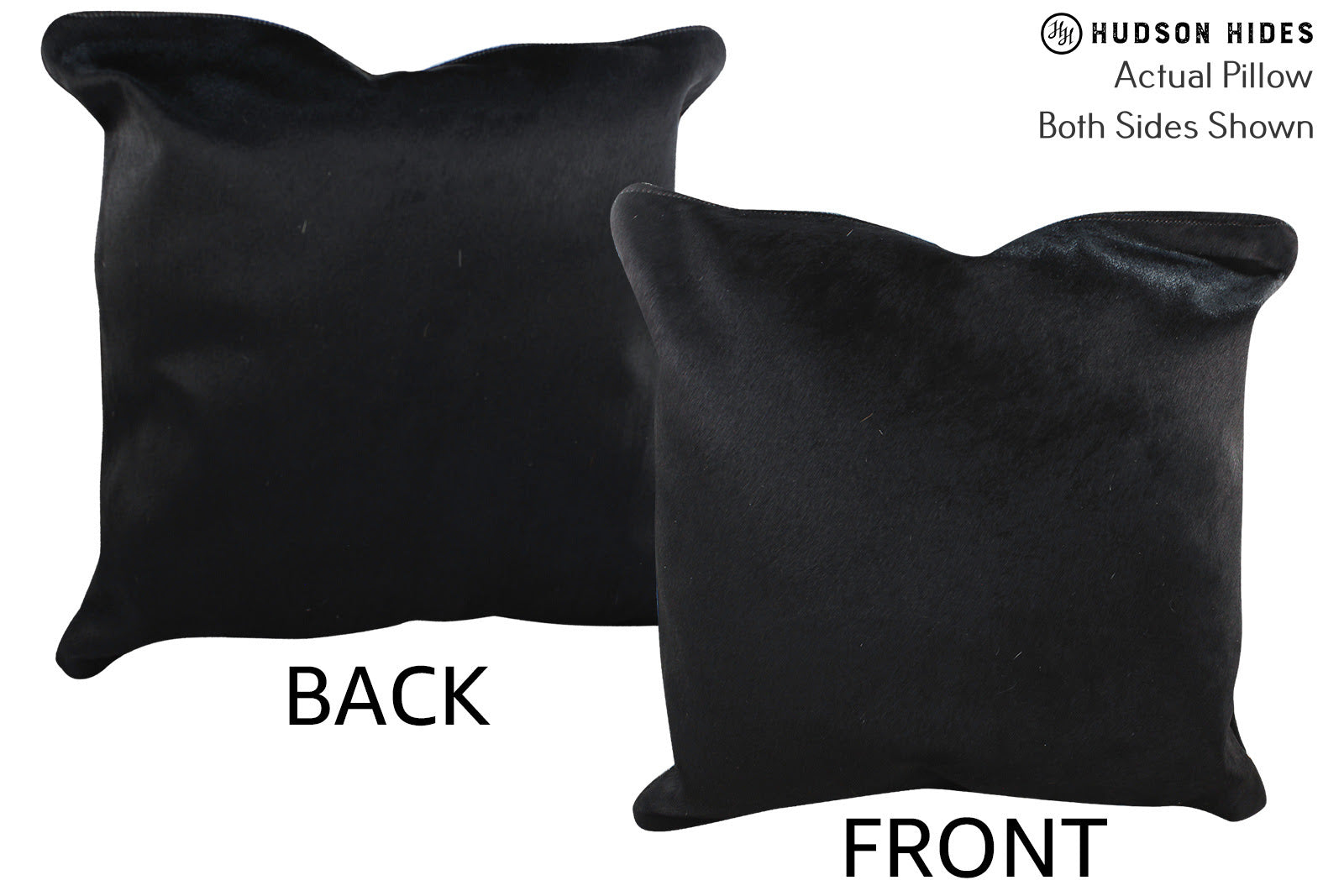 Solid Black Cowhide Pillow #76871