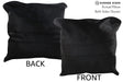Solid Black 20"x20" Brazilian Cowhide Pillow #76886 by Hudson Hides
