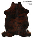 Dark Brindle X-Large European Cowhide Rug 7'3"H x 6'3"W #76976 by Hudson Hides