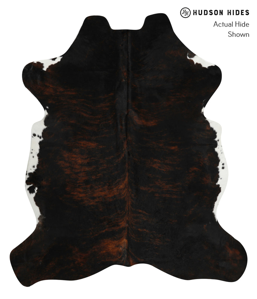 Dark Brindle X-Large European Cowhide Rug 7'5"H x 6'6"W #77058 by Hudson Hides
