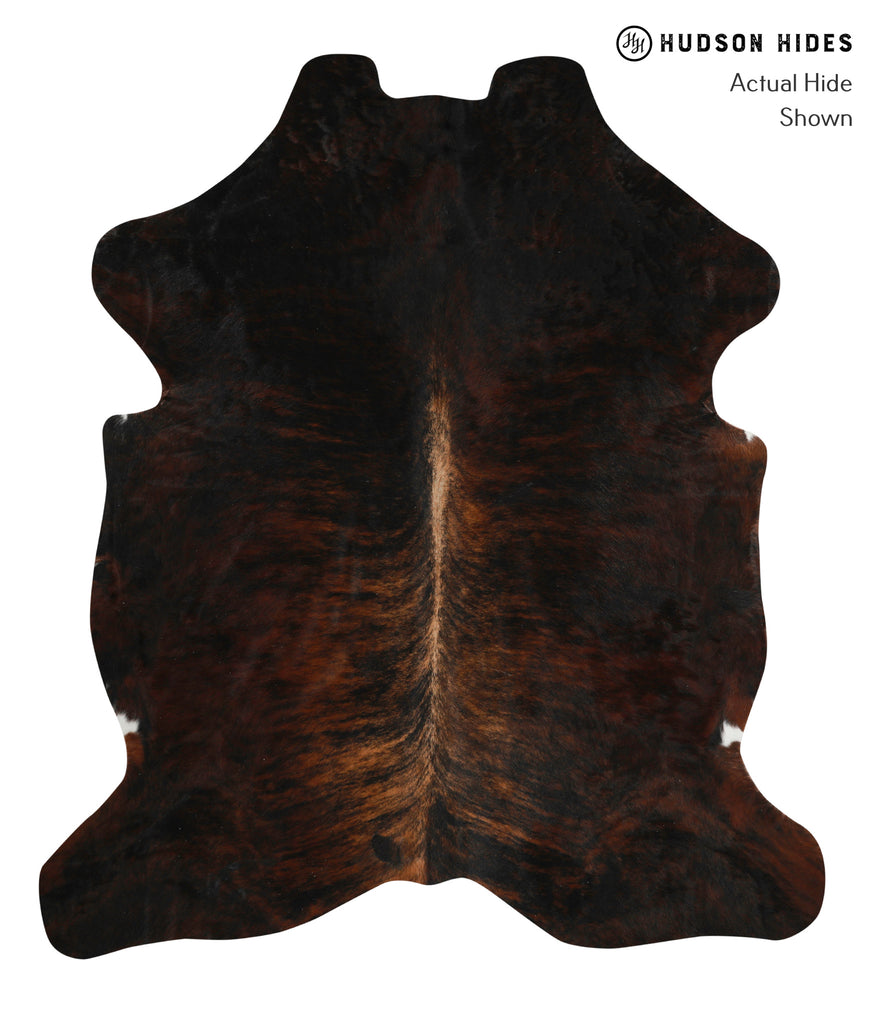 Dark Brindle X-Large European Cowhide Rug 7'6"H x 6'6"W #77125 by Hudson Hides
