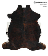 Dark Brindle X-Large European Cowhide Rug 6'7"H x 6'3"W #77664 by Hudson Hides