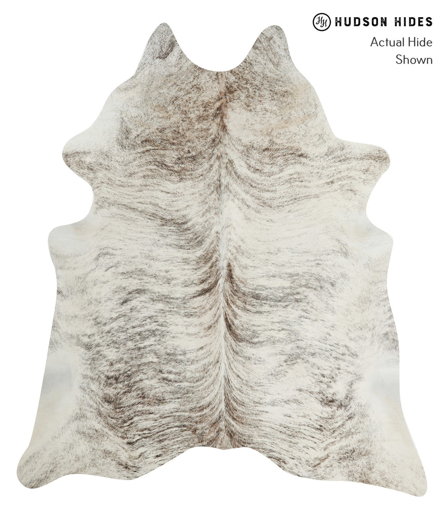 Grey Brindle X-Large Brazilian Cowhide Rug 7'4"H x 6'5"W #79558 by Hudson Hides
