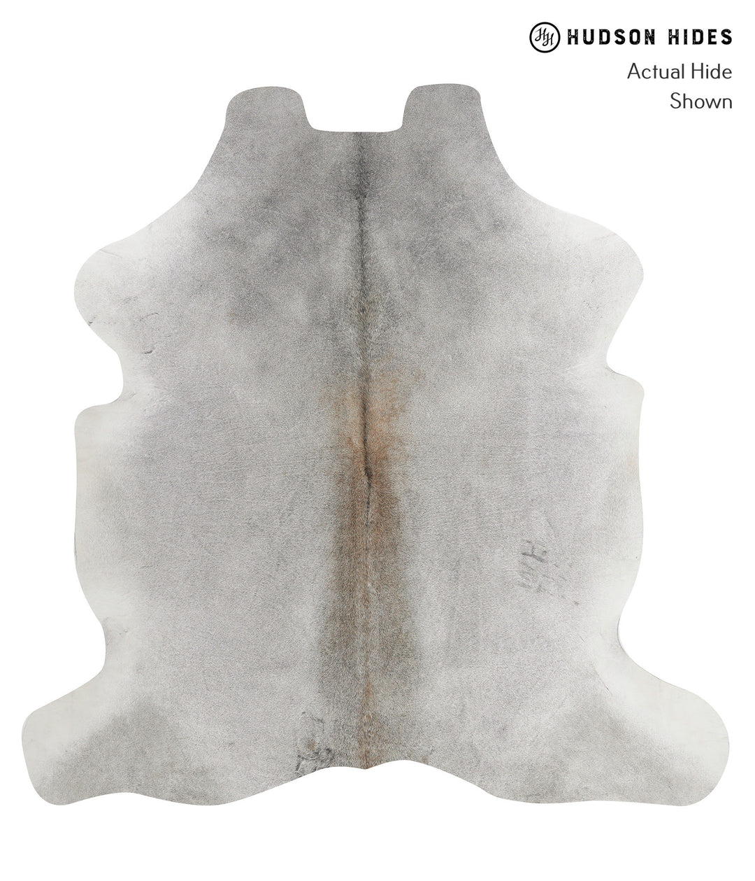 Medium Grey X-Large European Cowhide Rug 7'1"H x 6'11"W #80088 by Huds