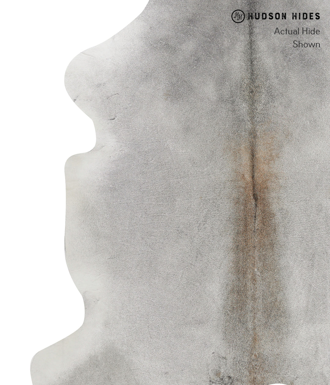 Medium Grey X-Large European Cowhide Rug 7'1"H x 6'11"W #80088 by Huds