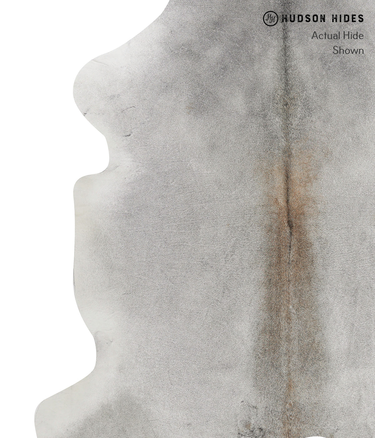Medium Grey X-Large European Cowhide Rug 7'1"H x 6'11"W #80088 by Hudson Hides