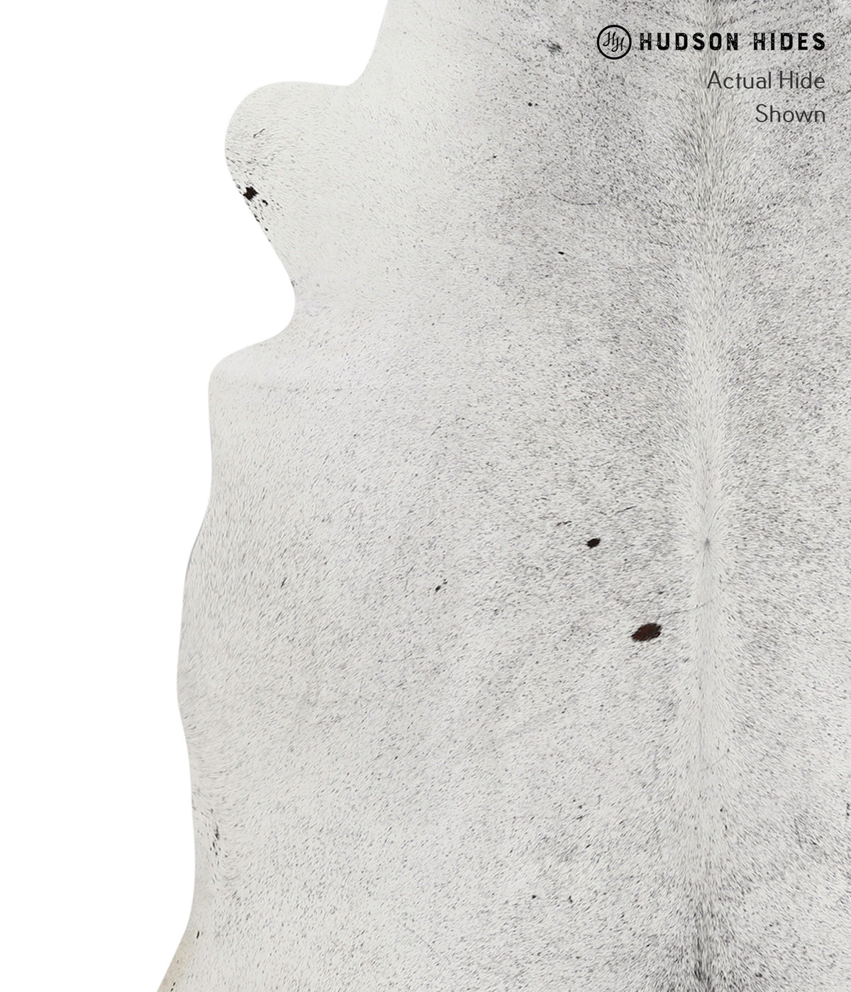 Salt and Pepper Black X-Large Brazilian Cowhide Rug 7'2"H x 6'5"W #81183 by Hudson Hides