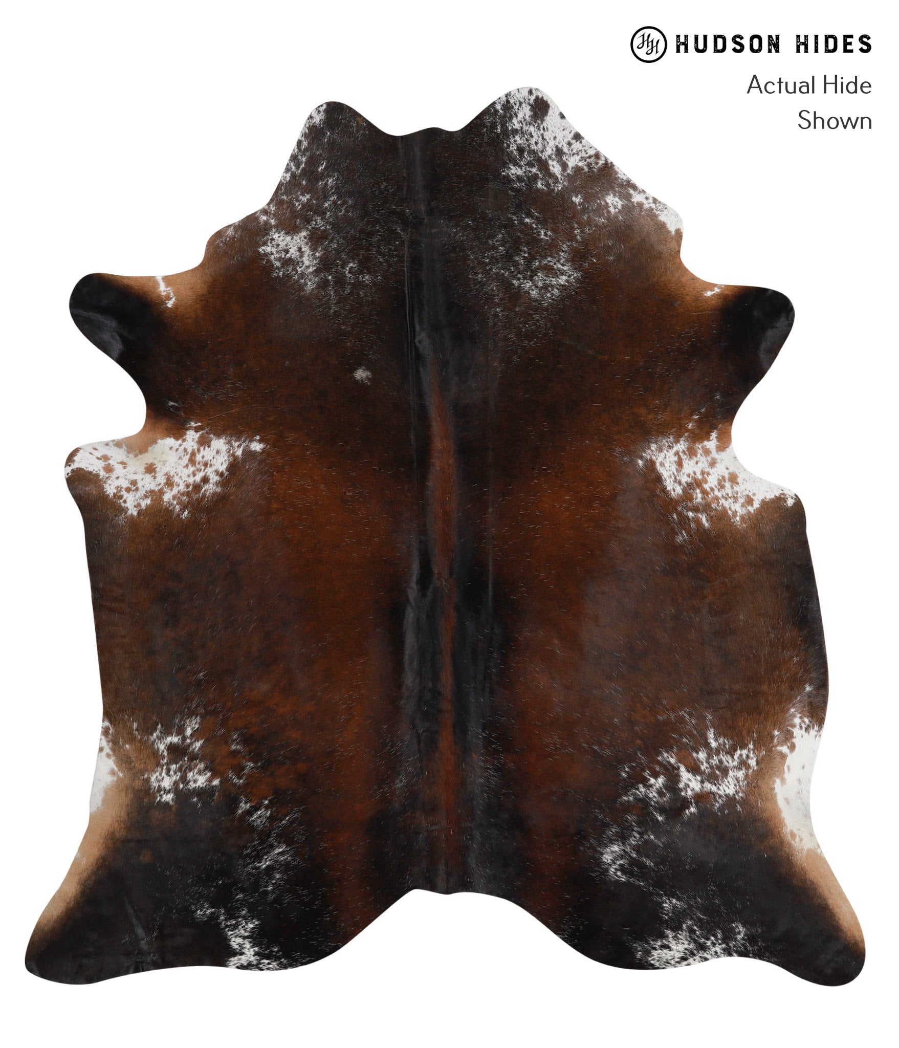 Chocolate and White Cowhide Rug #81210