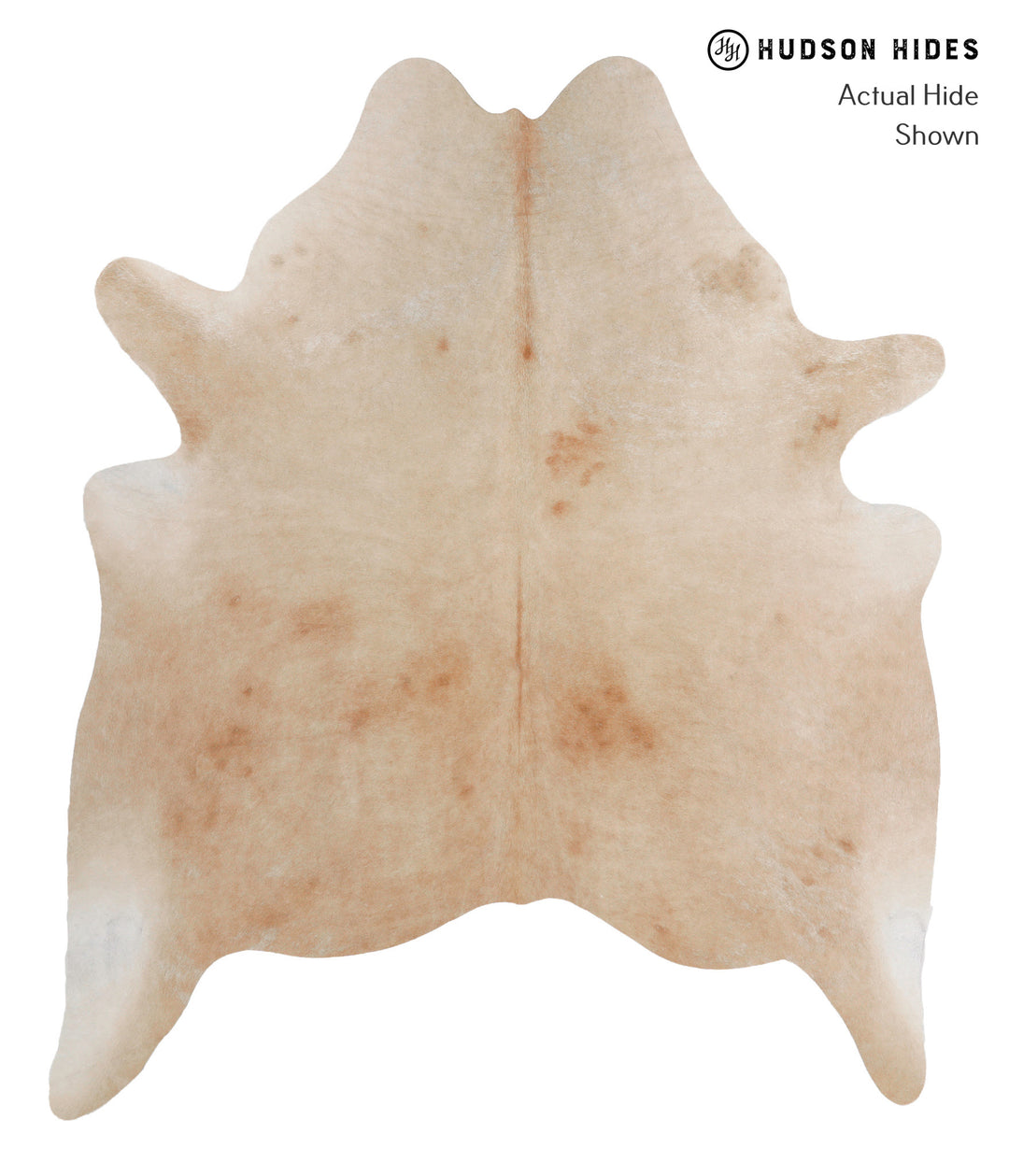 Beige X-Large Brazilian Cowhide Rug 7'5"H x 6'5"W #81220 by Hudson Hid