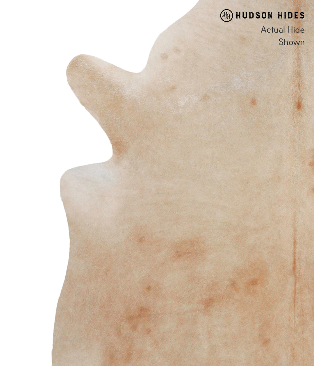 Beige X-Large Brazilian Cowhide Rug 7'5"H x 6'5"W #81220 by Hudson Hid